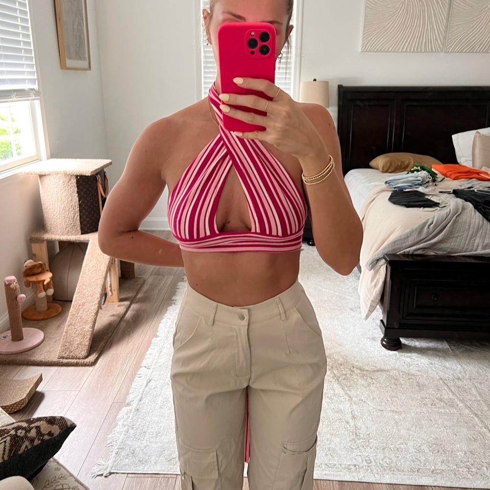 Striped multi way top